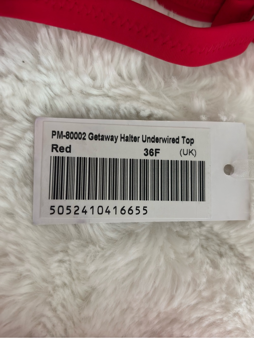 Pour Moi? Getaway Halter Underwire Swim Top in Red Size UK 36F/US 36G NEW Ruffle - Picture 12 of 13
